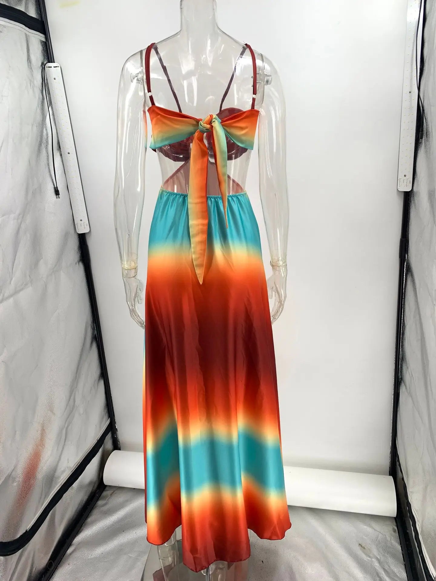 VEITCH Summer Bohemian Elegant Women Off Shoulder Bodycon Long Dress Women Sexy Strap Gradient Island Style Beach Maxi Dress