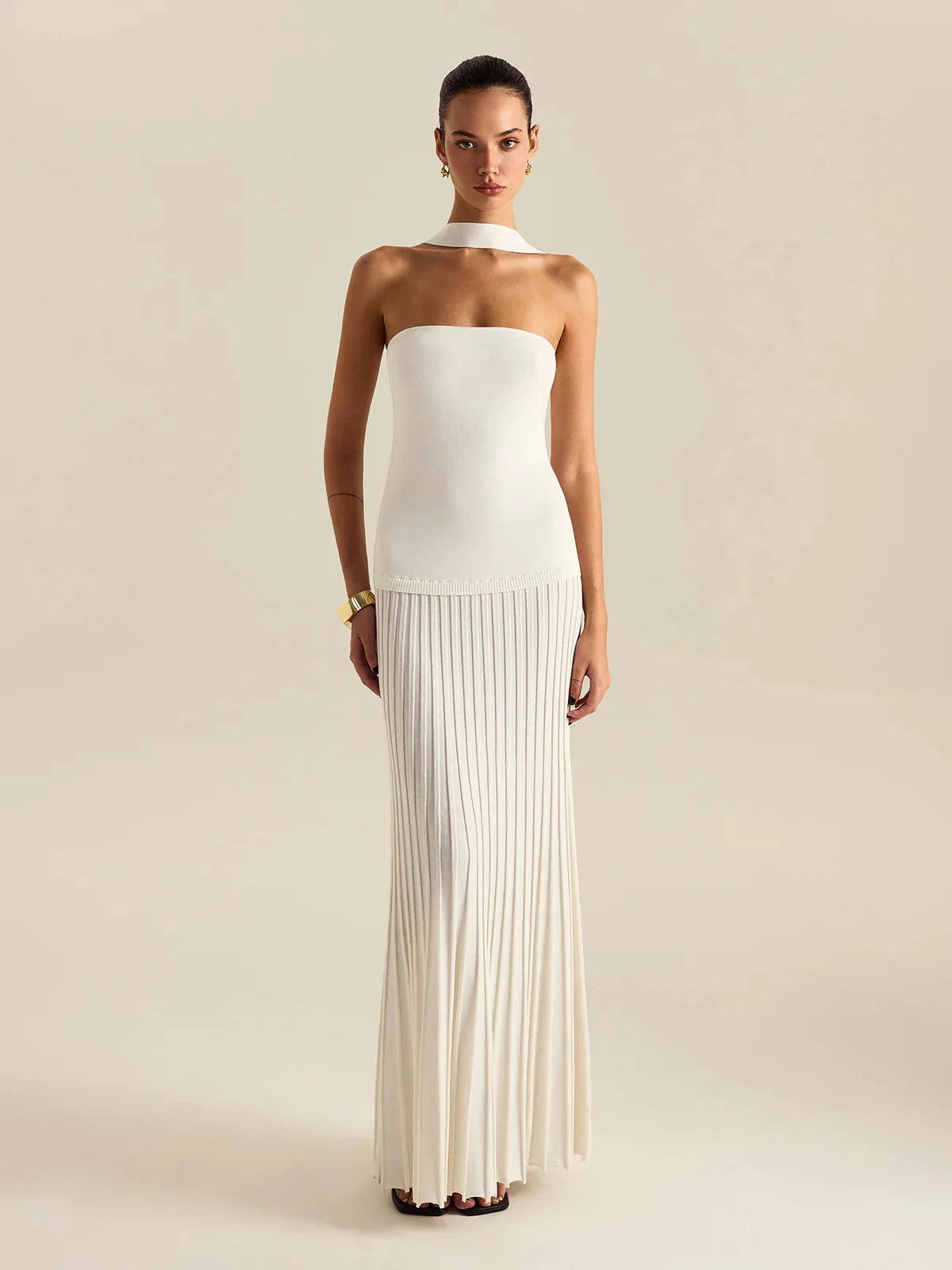 2026 New Fashion Elegant Women trapless Evening Dress Women Sexy Sleeveless Backless Hollow Patchwork Long Dress Maxi Dress