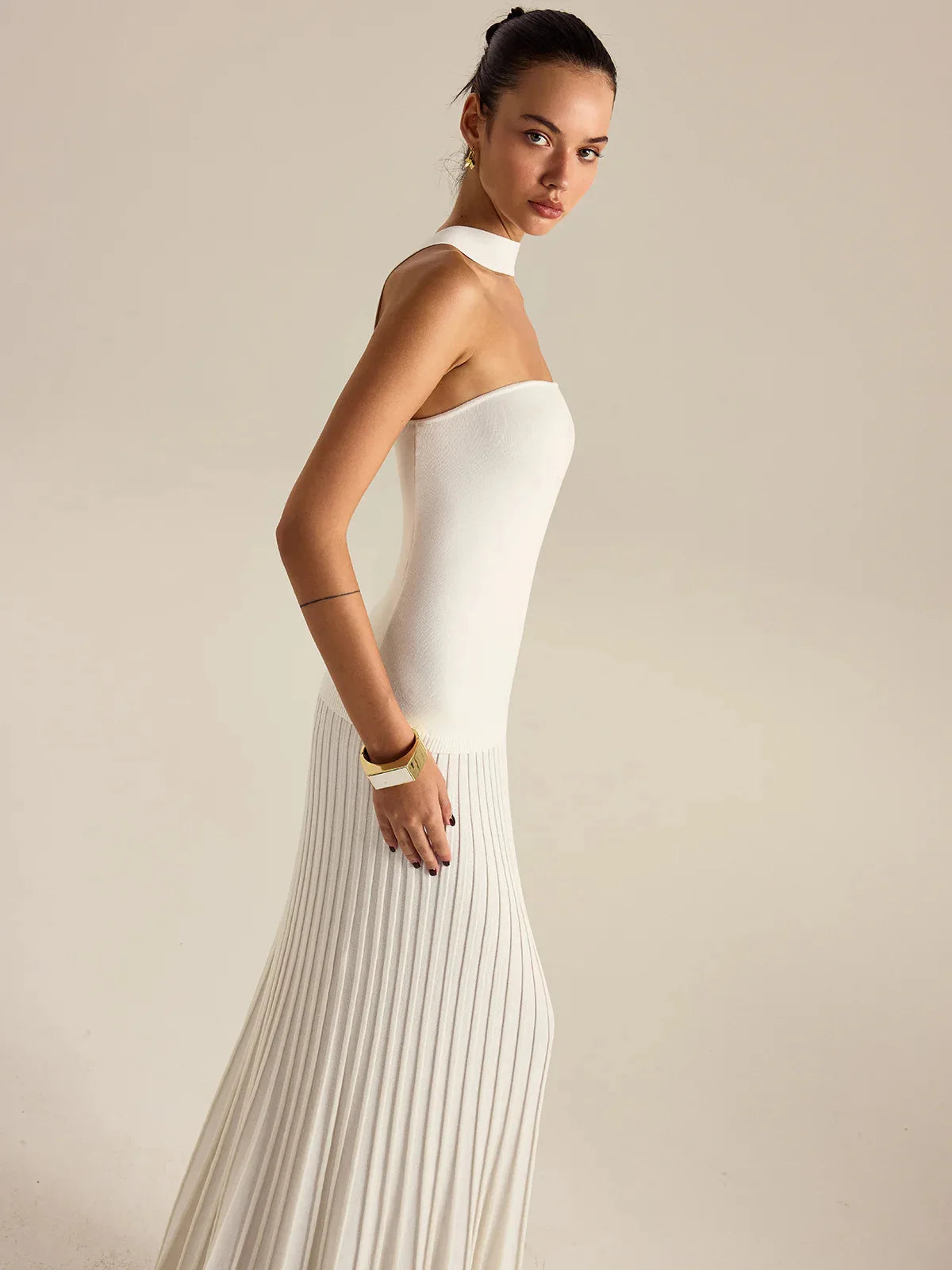 2026 New Fashion Elegant Women trapless Evening Dress Women Sexy Sleeveless Backless Hollow Patchwork Long Dress Maxi Dress