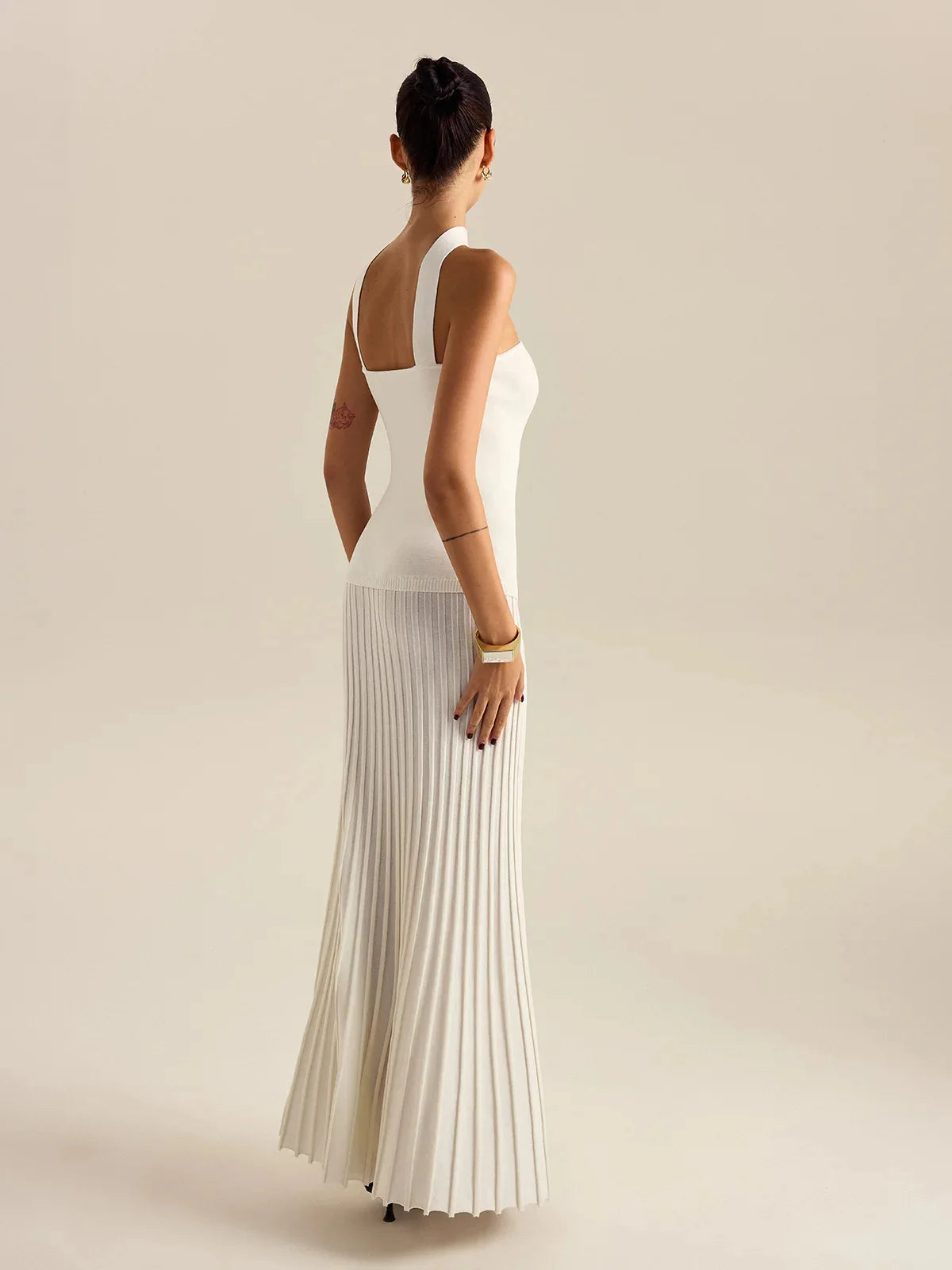 2026 New Fashion Elegant Women trapless Evening Dress Women Sexy Sleeveless Backless Hollow Patchwork Long Dress Maxi Dress